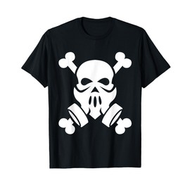 Dubstep Gas Mask Skull with Crossbones friends T-Shirt
