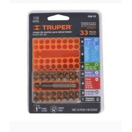 Truper Juego De Puntas Para Destornillador Acero Truper 33 Piezas