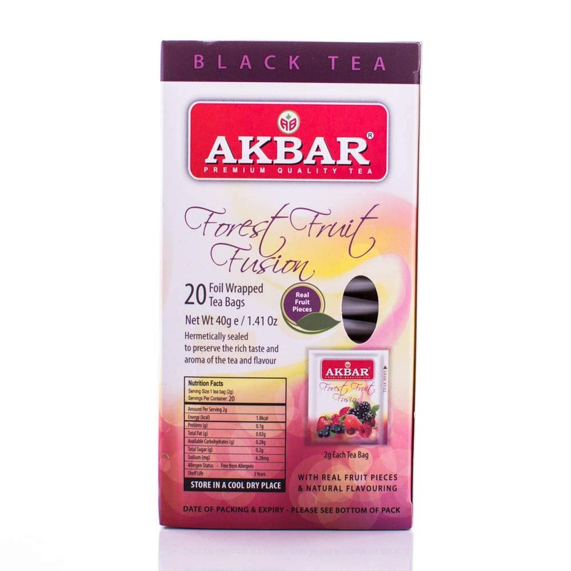 Akbar Flavoured Teas With Real Fruit Pieces - 20 Foil