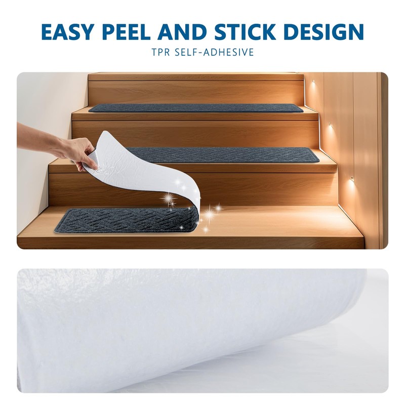Stair Treads for Wooden Steps Indoor, 15 Pack 8" X