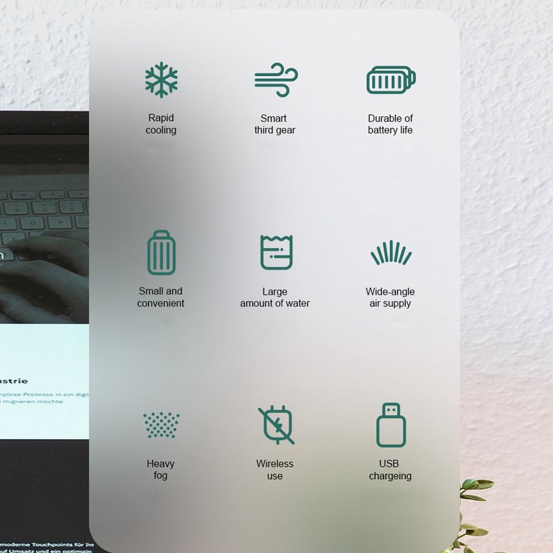 Portable Air Conditioner 200ML Large Capacity 3 Levels Adjustable Humidification