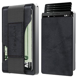 HYTREIX Slim RFID-Blocking Metal Wallet for Men – Compact Design Fits Front & Back Pockets, Includes Credit Card Holder and Money Clip