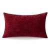 JOTOM Chenille Cushion Covers 40x60 cm Soft Red Decorative Throw