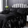Herside Satin Comforter Set with Sheet Set Queen Size,8 Pieces