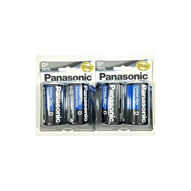 4Pc Size D Panasonic Batteries Super Heavy Duty Power Zinc