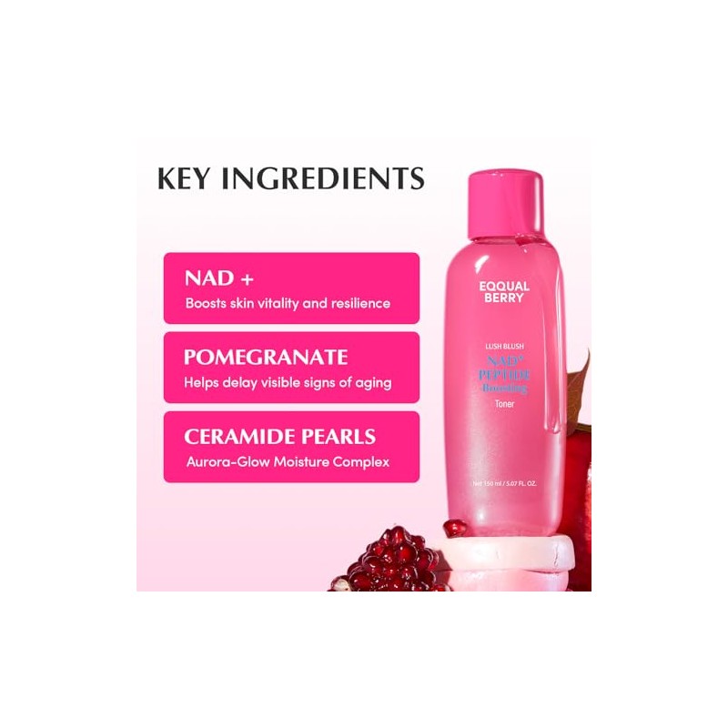 EQQUALBERRY - Tónico Facial NAD+ Péptidos y Ceramidas 150 ml