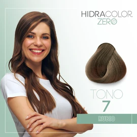 HIDRACOLOR - Tinte Permanente para Cabello Zero Color 7 Rubio 90 ml, sin Amoniáco, Cubre Canas, con Miel y Aloe Vera, Gran Duración y Humectación, Coloración Cabello, Aporta Sedosidad y Brillo