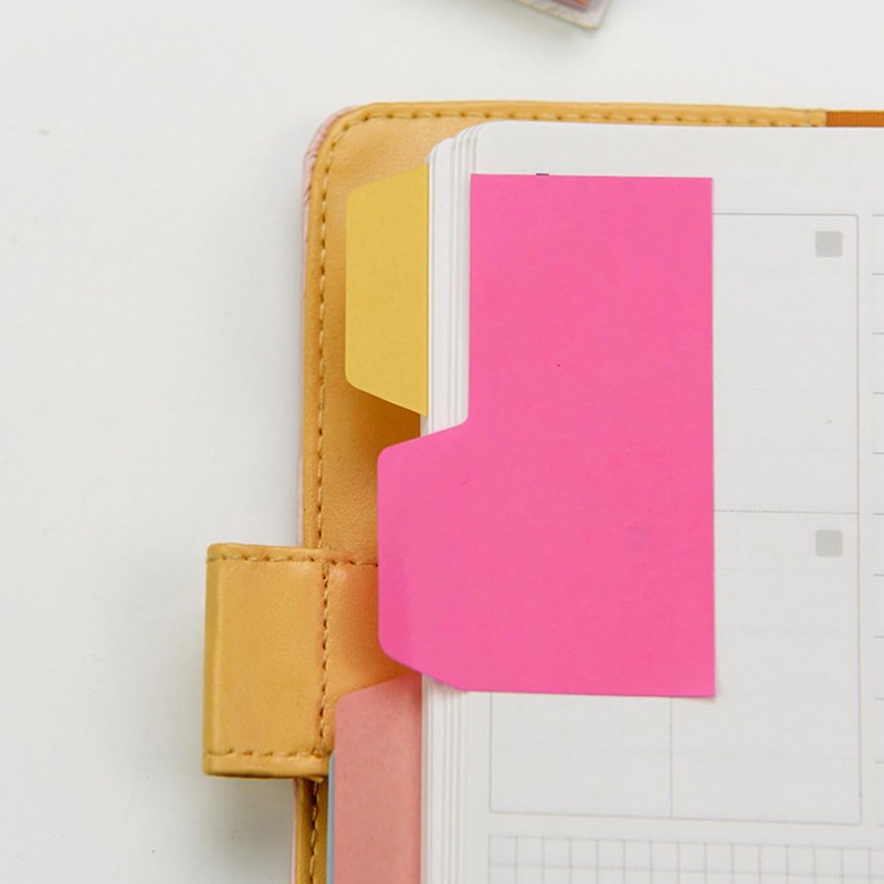 Lurrose 6-Color Index Tabs 90 Pieces Self-Stick Notes for Organizing