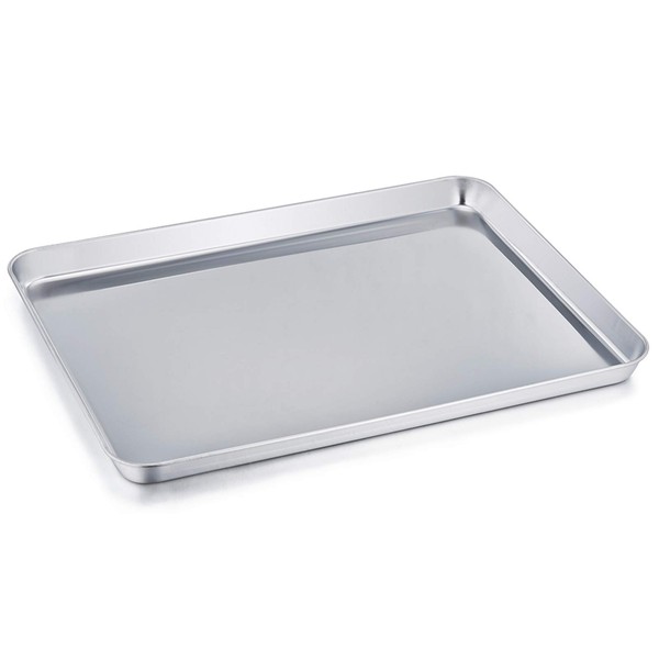 TEAMFAR Baking Tray, Stainless Steel Rectangular Baking Mould, Oven Tray,