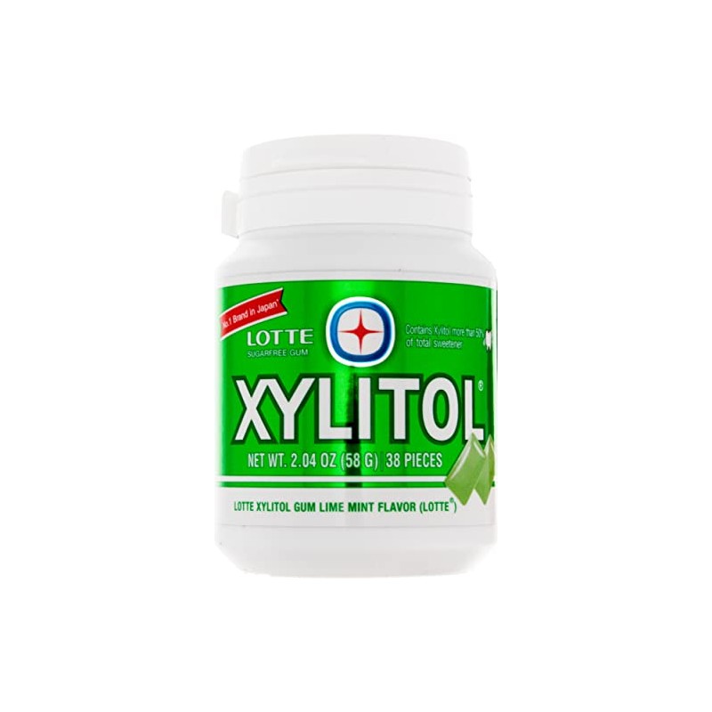 Lotte Xylitol Lime Mint Gum 2.04 OZ (Pack of 1)