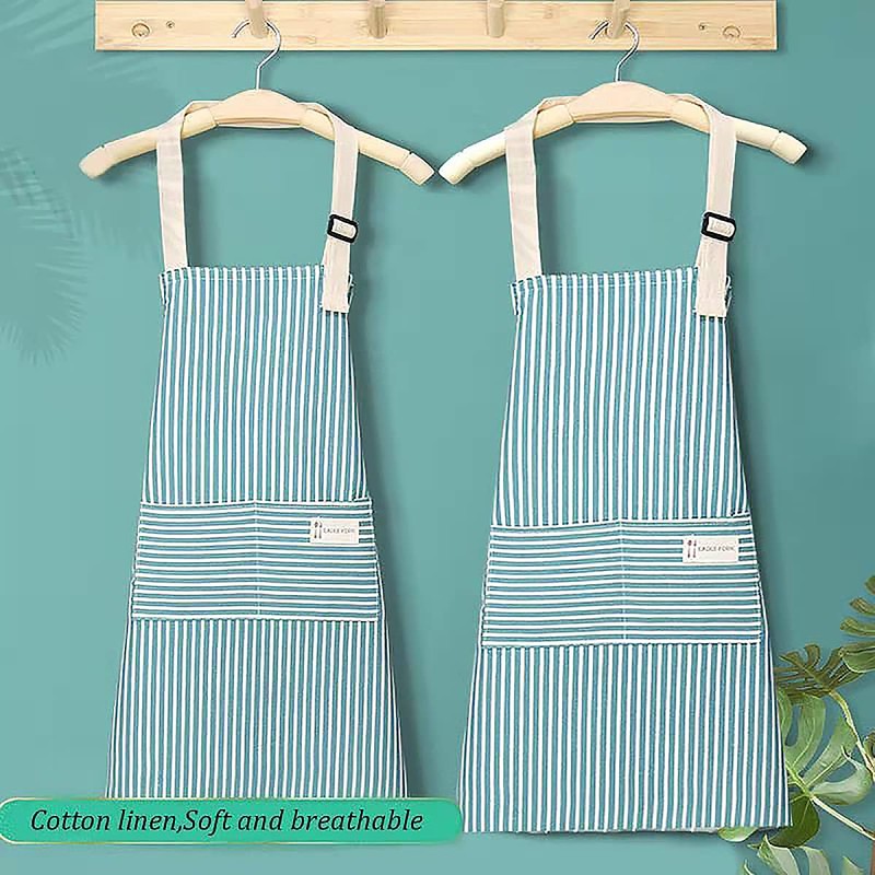 Senteen Cotton Kitchen Apron, Pack of 4, Cooking Apron, Adjustable