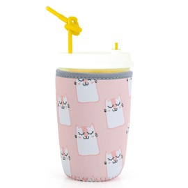 Occintex Reusable Insulated Cup Sleeve for Iced Coffee & Cold Drinks, Reusable Neoprene Beverage Holder, Medium 22-28oz