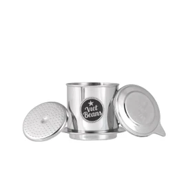 VietBeans Vietnamese Coffee Filter Vietnam Cafe Phin - Coffee Strainer - Coffee Press for 1 Coffee Cup - Reusable Stainless Steel - 100 ml