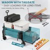 FUNDANGO 45" Extra Long Collapsible Wagon with Tailgate, 400LBS Heavy