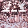 Nail Rhinestones 2000PCS 1.5-6mm Glass Light Purple Round Flatback Crystal