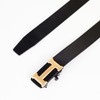 Aurolran Men&Womens Leather Dress Belt Business Automatic Buckle Belt Color-Black