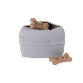 Dexas Pets Pooch Pouch Flexible Dog Treat/Training Treat Clip Pouch, Light Gray