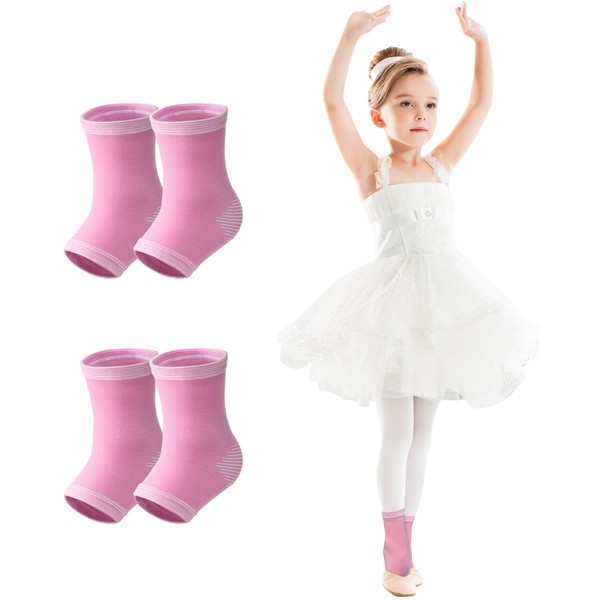 HOCAFER 2 Pairs Kids Compression Ankle Braces, Lightweight Non Slip