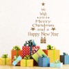 HINGSONG Christmas Tree Letters Wall Decals Removable Xmas Stickers Merry