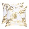 sourcing map Pack of 2 Throw Pillow Cover Gold Leaves