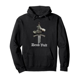 Deus Vult - Catholic Crusader Templar Knight - Gauntlet Pullover Hoodie