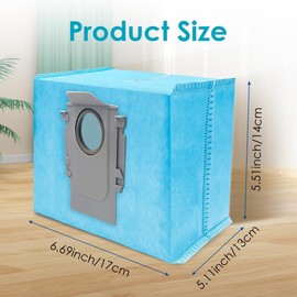 VACUSHOP 8 Pack Reusable Dust Bags Compatible with Roborock S8 Pro Ultra, S8+, Q5+, Q7+, Q7 Max+，S7 Max Ultra Robot Vacuum, 2.5 L Large Capacity
