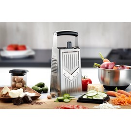 V-Cut Square Grater with Adjustable Slicer