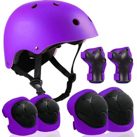 Adjustable Helmet for Ages 5-16 Kids Toddler Boys Girls Youth,Protective Gear with Elbow Knee Wrist Pads for Multi-Sports Skateboarding Bike Riding Scooter Inline skatings Longboard Roller Skate