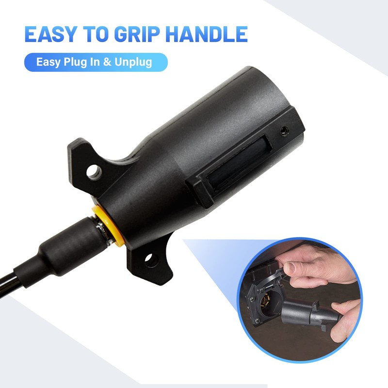 MECMO 7 Way Blade to 4 Way Flat Trailer Adapter