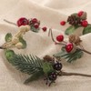 LouisaYork Artificial Pine Picks, 30pcs Christmas Red Berries Pine Cones