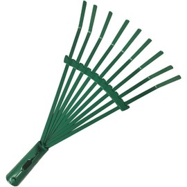 9 Tines Gardening Rake Small Metal Garden Hand Lawn Rake Head Only for Kids 7 in (Army Green)