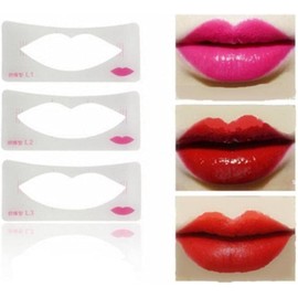 3 Pcs Lip Liner Stencils Lip Painting Template Women Lip Make Up Mold Card Beginner Cosmetic Aid Tools, Lip Liners