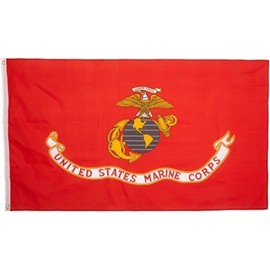 Betsy Flags U.S. Marines Corps Outdoor Flag - 5x3 Ft. Fade Resistant Nylon, Brass Grommets