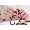 24pcs Jewelry Inlay Artificial Diamond Shining Elegant Medium Length Nail