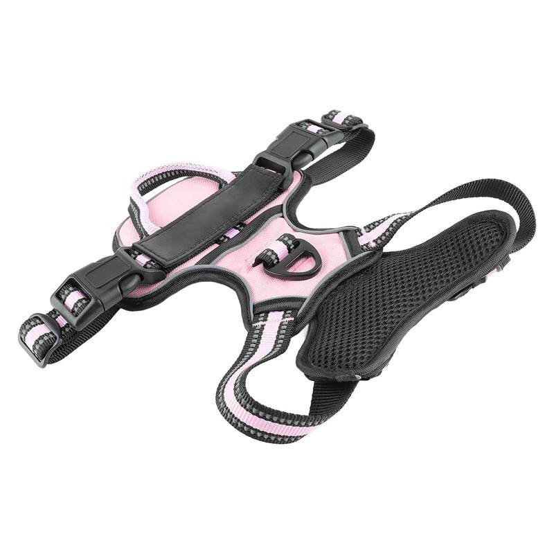 Dog Harness Double Layers Adjsutable Breathable Mesh Reflective Escape Proof