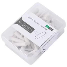 70 Pcs/Box Mechanical Pencil Eraser Refills 2.3mm/5mm Replacement with Storage Box Sketch Eraser Pen Refill Standard Pencil Erasers