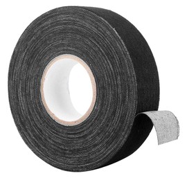 Hockey Stick Tape, 1" X 25m Black Cloth Hockey Protective Tape Tennis Badminton Racket Overgrip Ice and Roller Hockey Cloth Tape