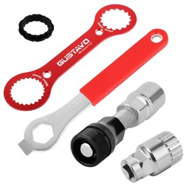 Lvjkes Bicycle Crank Puller, Bike Crank Puller, Bike Crank Puller, Bottom Bracket Remover, Wrench Set, Bicycle MTB Crankset Square Thread Axle Wrench Tool