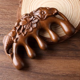 Wooden Massage Comb with Wide Tooth,scalp Massager Round Tooth Comb,Natural Wooden Massage Comb,Face Lift Tools for Fatigue Relief Point Massage Women Men Birthday Gifts