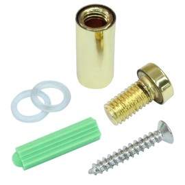 Zorfeter 24 Pcs 1/2" x 1.18" Standoff Screws, Stainless Steel Wall Standoff Mounts Advertising Screws, Gold Glass Standoff Nail for Hanging Acrylic Picture Frame/Home Office Store