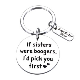Sister Gifts from Sisters Christmas Gifts for Sister from Brother Big Little Sister Birthday Gifts Stocking Stuffers for Adults Women Best Sister Ever Keychain Funny Valentines Christmas for Girls