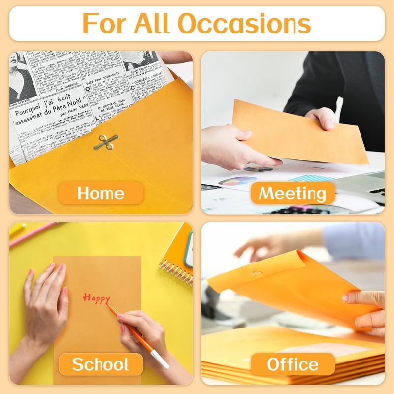 20 Pcs 9 x 12 Inch Manilla Envelopes,Kraft Envelopes with