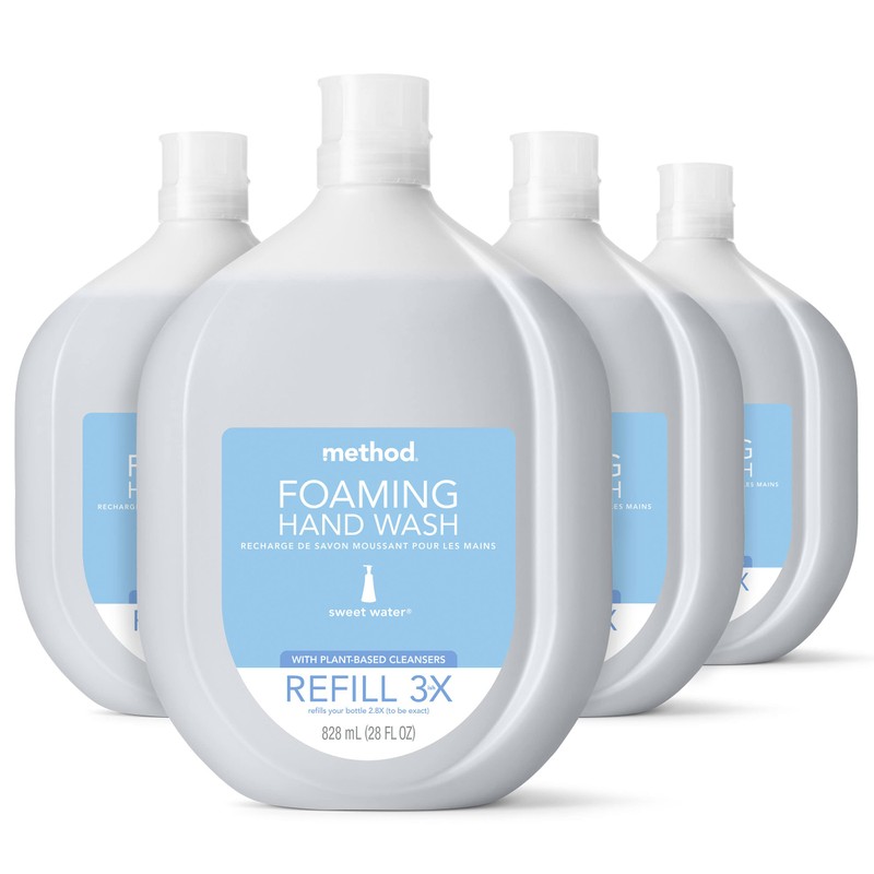 Method Foaming Hand Soap Refill, Sweet Water, Recyclable Bottle, Biodegradable