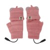 USB Heated Gloves Mitten Men Women Winter Knitted Fingerless Hand