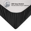 Soifox King Size Fitted Sheet Black - Bed Sheets with