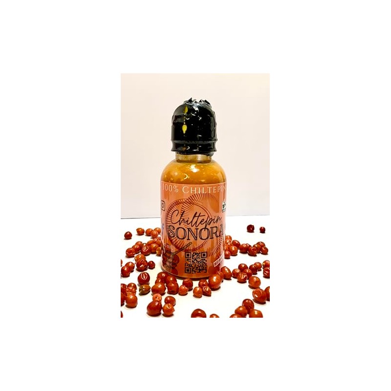 Chiltepin Sonora Hot Sauce, 100% Chiltepin Pepper, 125ml