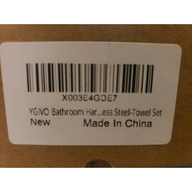 YGIVO 5 PCS Bathroom Hardware Towel Bar with 4 Hanging Hooks