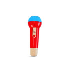 Hape Mighty Echo Microphone | Battery-Free Voice Amplifying Microphone Toy for Kids 1 Year & Up, Red, Model Number: E0337