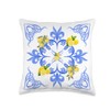Majolica, Amalfi Coast, Positano, Ceramic Lemon Print, Italy Throw Pillow