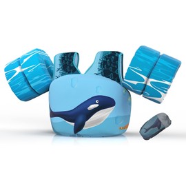 DOOHALO Kids Swim Floats for 28-70 Pounds Kid Arm Shoulder Float Vest Fit for 2-8 Years Older Boys Girls Toddler Baby Children